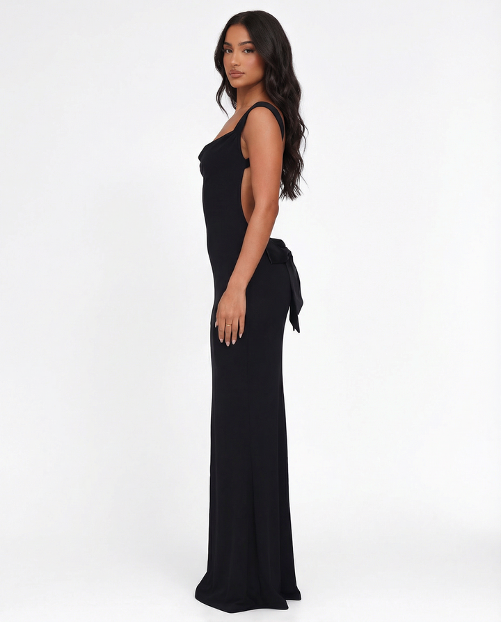 Jane Backless Open Back Maxi Gown