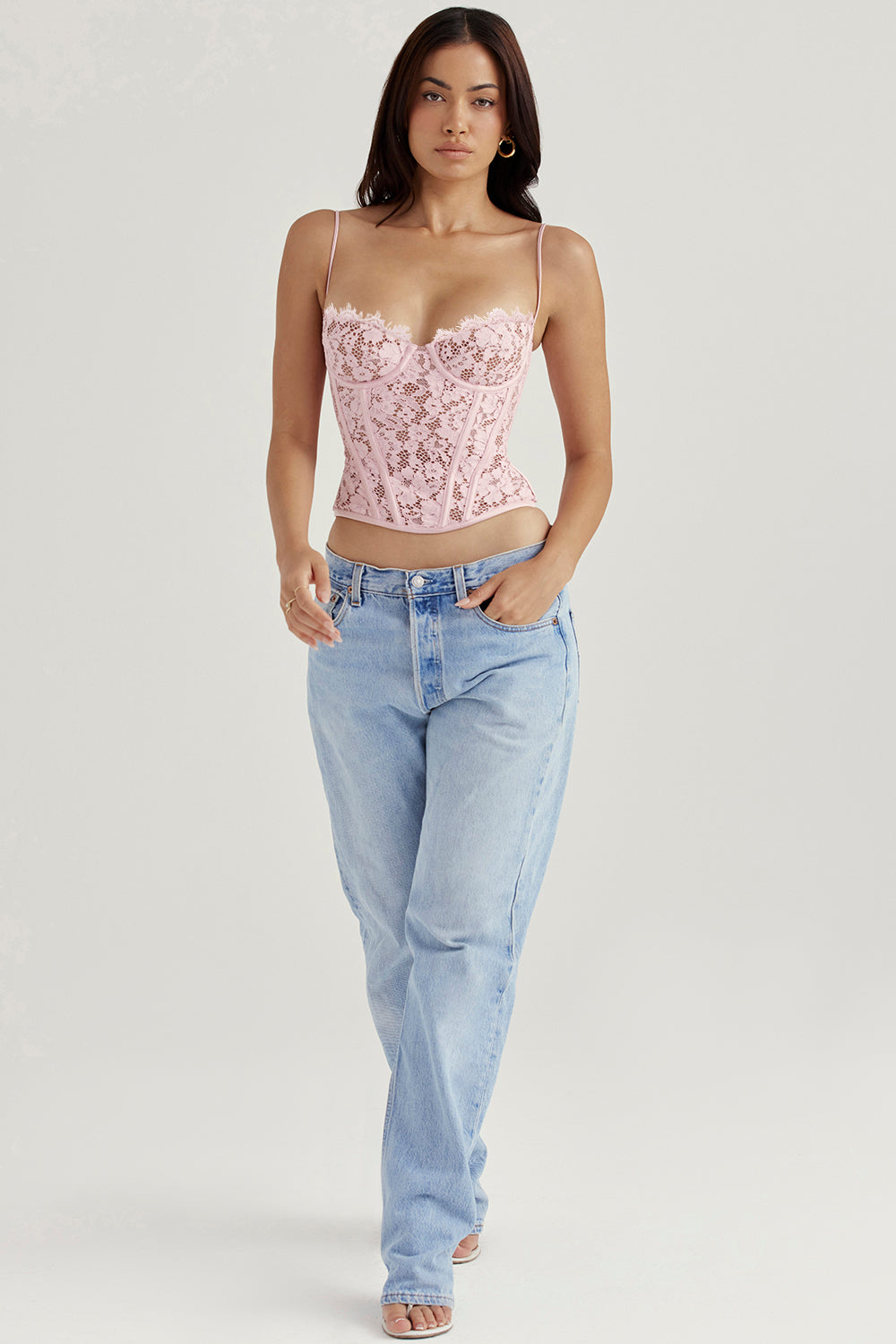 Esme Sweetheart Lace Corset Top
