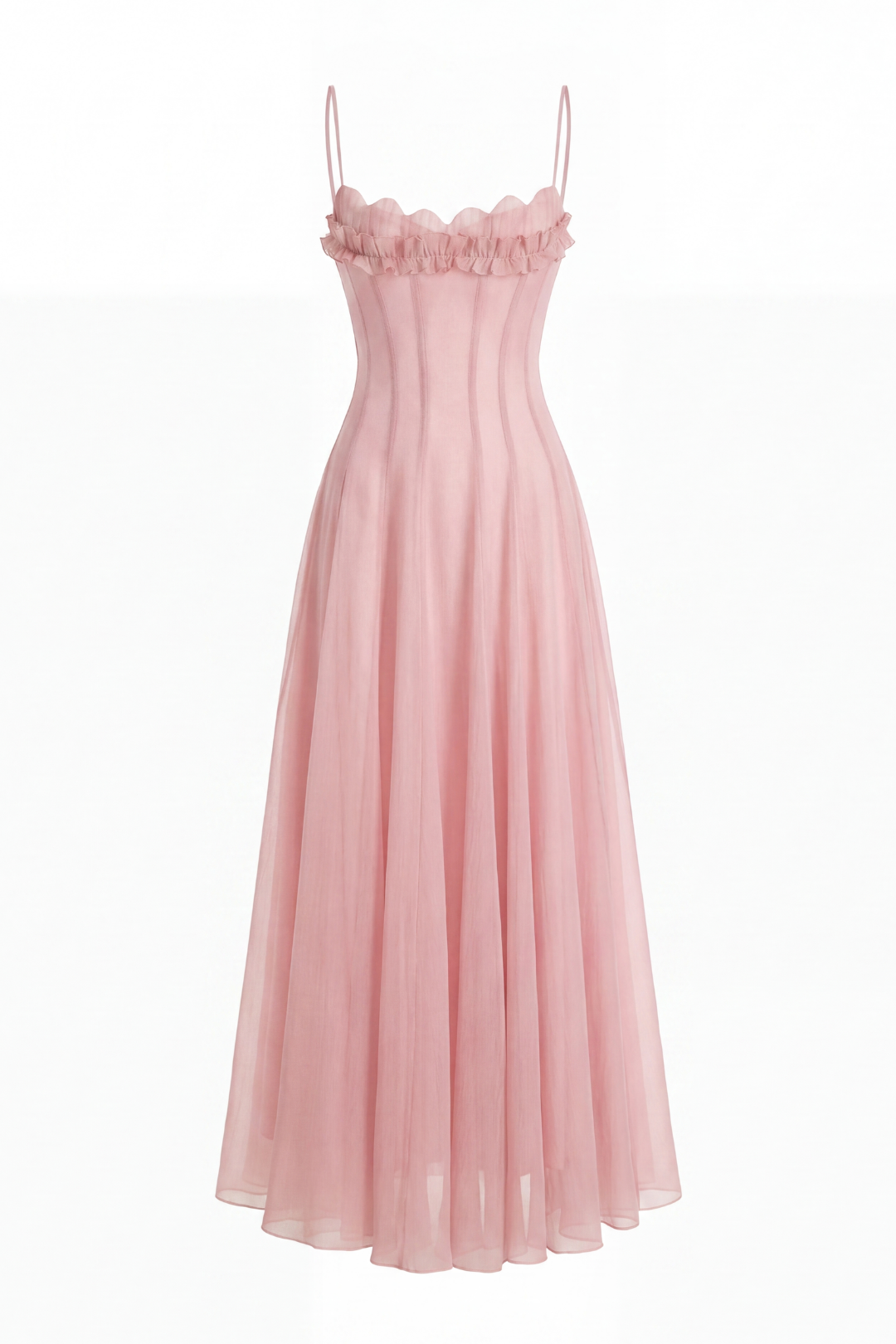 Seraphina Ruffled Tulle Maxi Dress