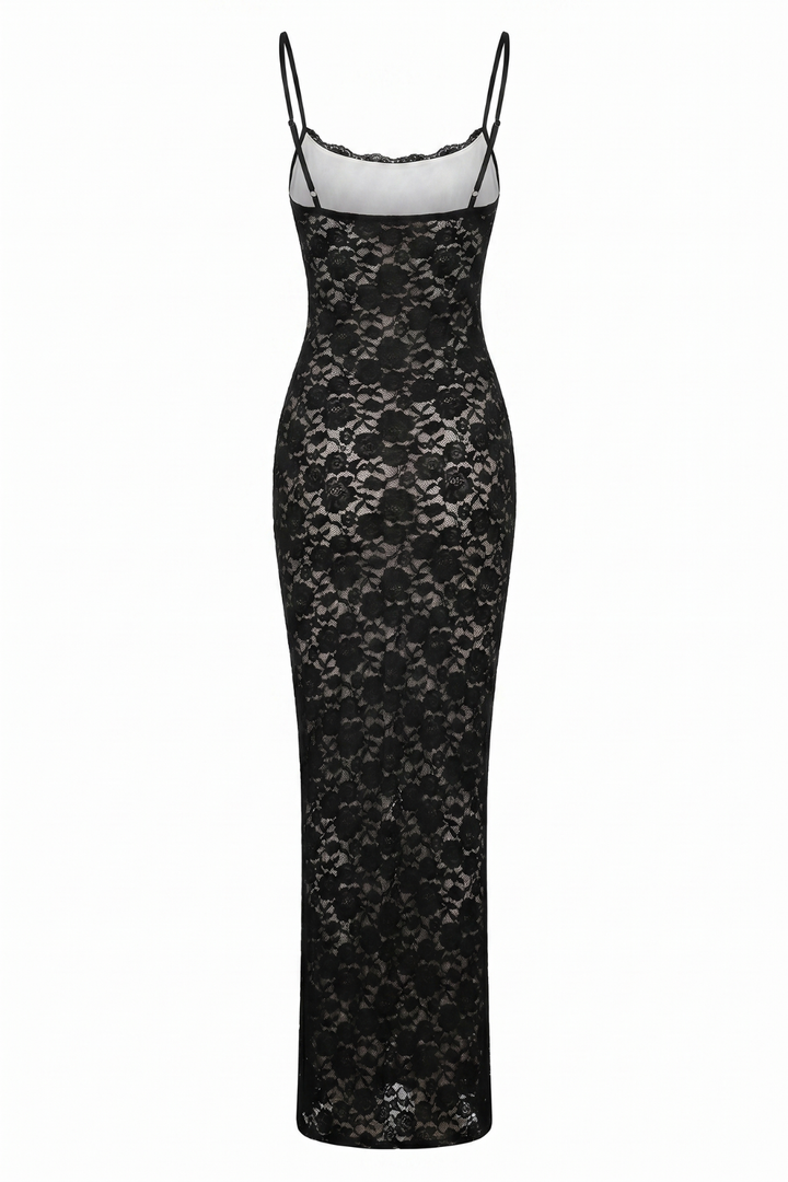 Maya Lace Detail Maxi Gown