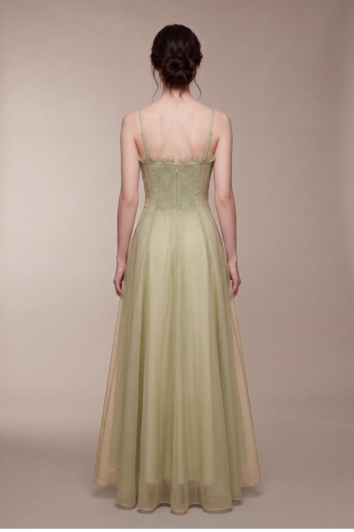 Seraphina Ruffled Tulle Maxi Dress