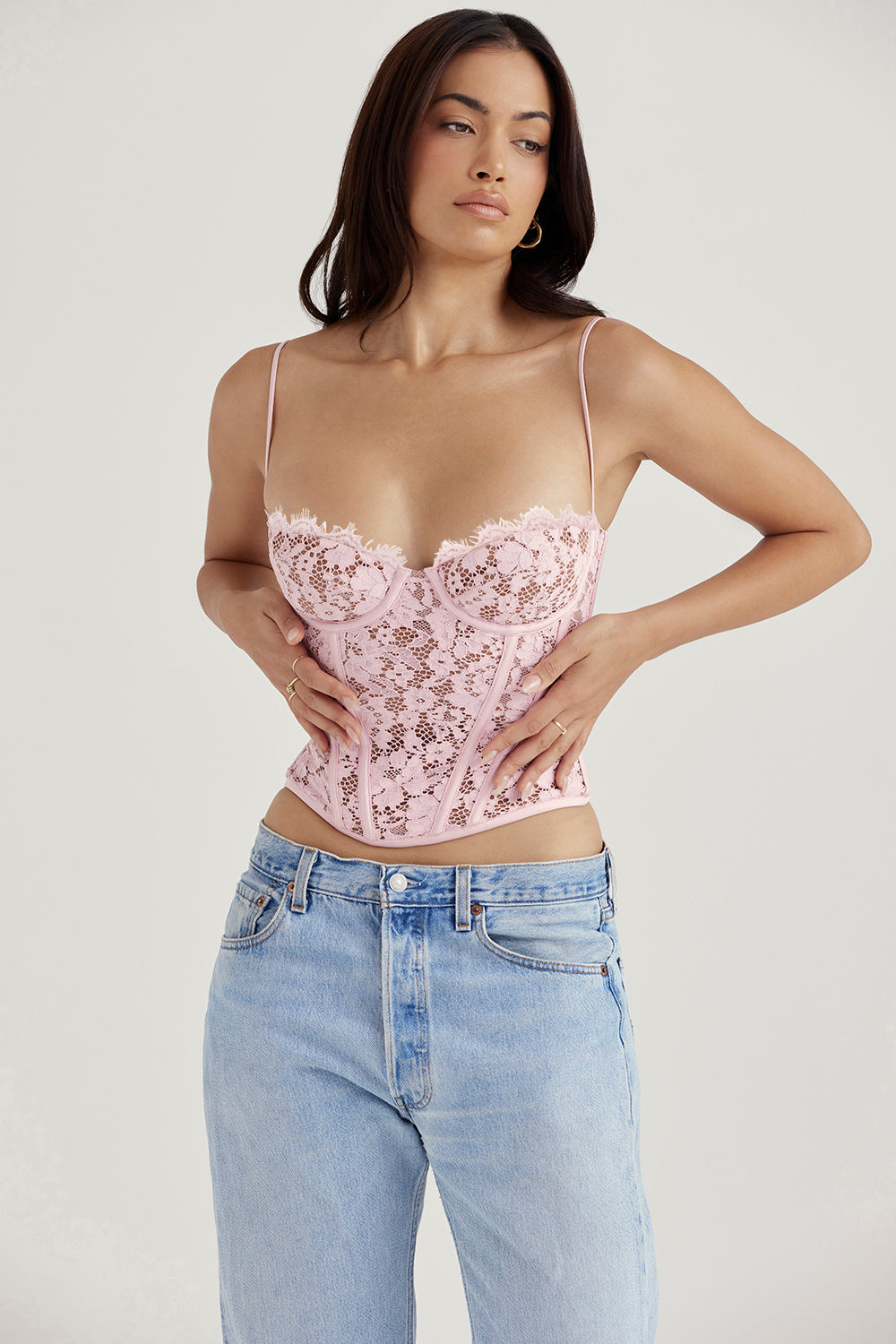Esme Sweetheart Lace Corset Top