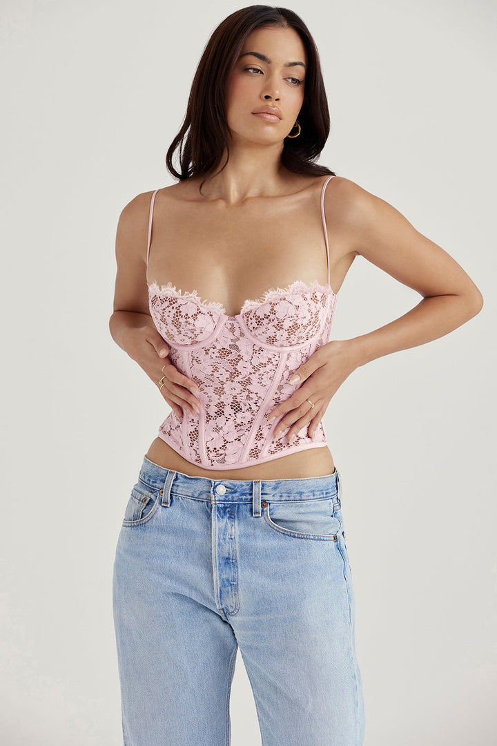 Esme Sweetheart Lace Corset Top