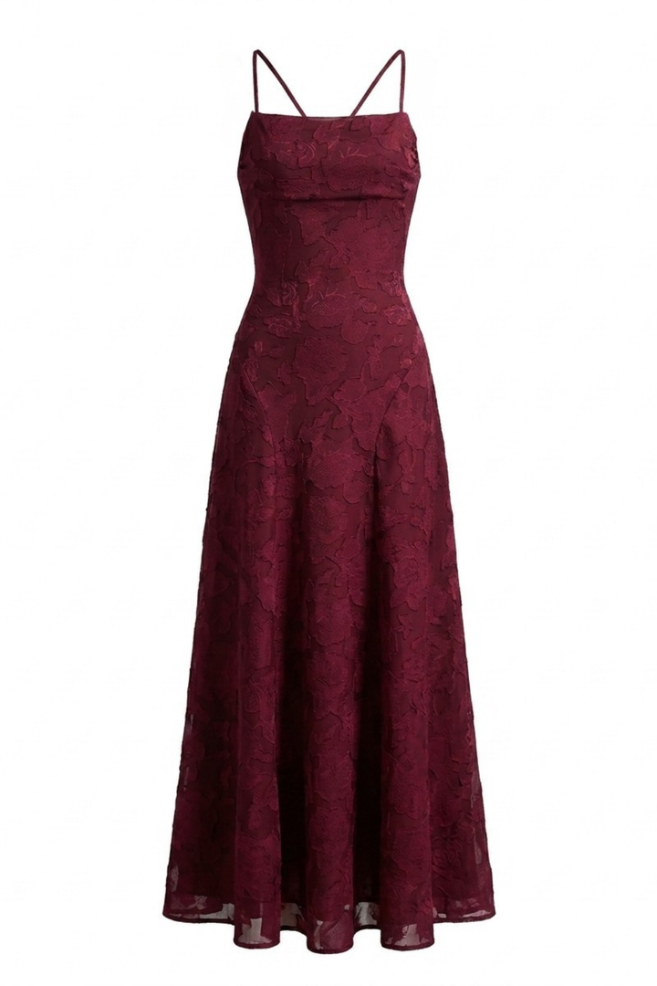 Callista Lace Spaghetti Strap Maxi Dress