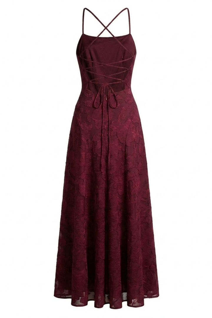 Callista Lace Spaghetti Strap Maxi Dress