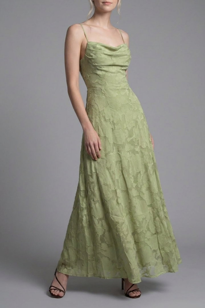 Callista Lace Spaghetti Strap Maxi Dress