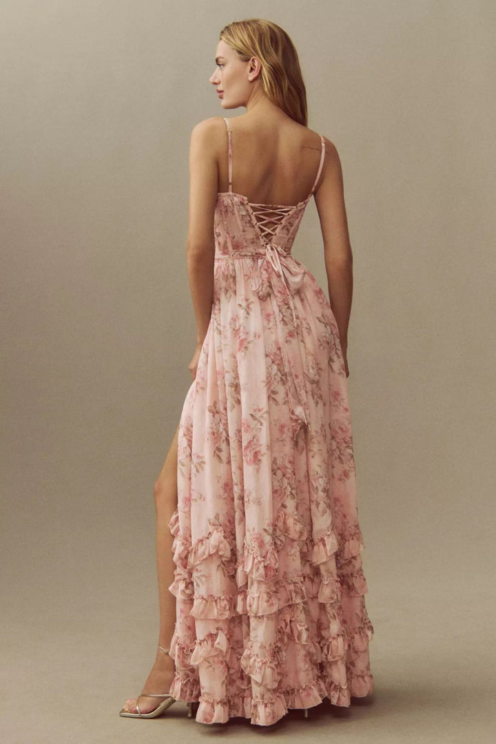 Uriel Halter Print Maxi Dress