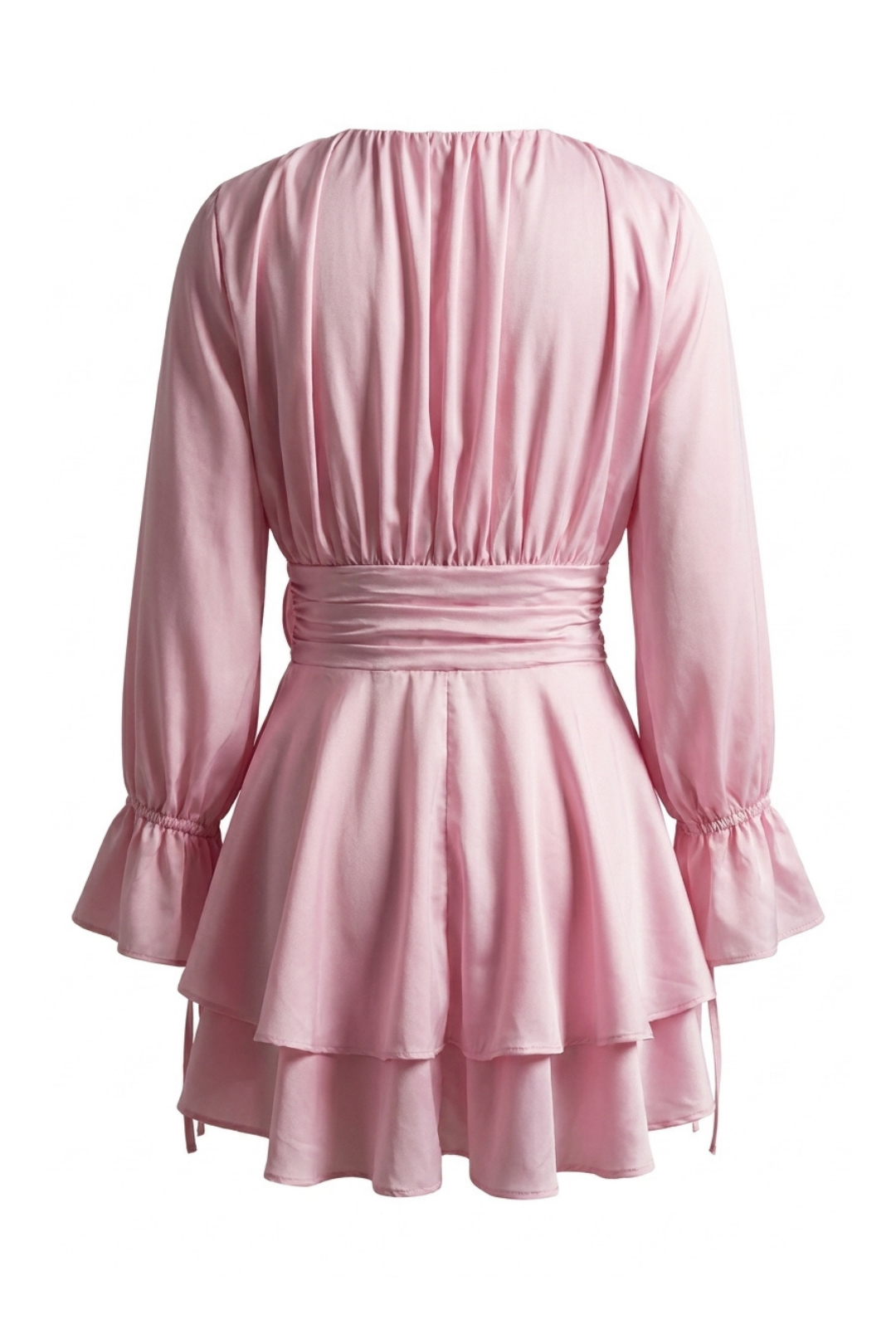 Callie Bishop Sleeve Chiffon Mini Dress
