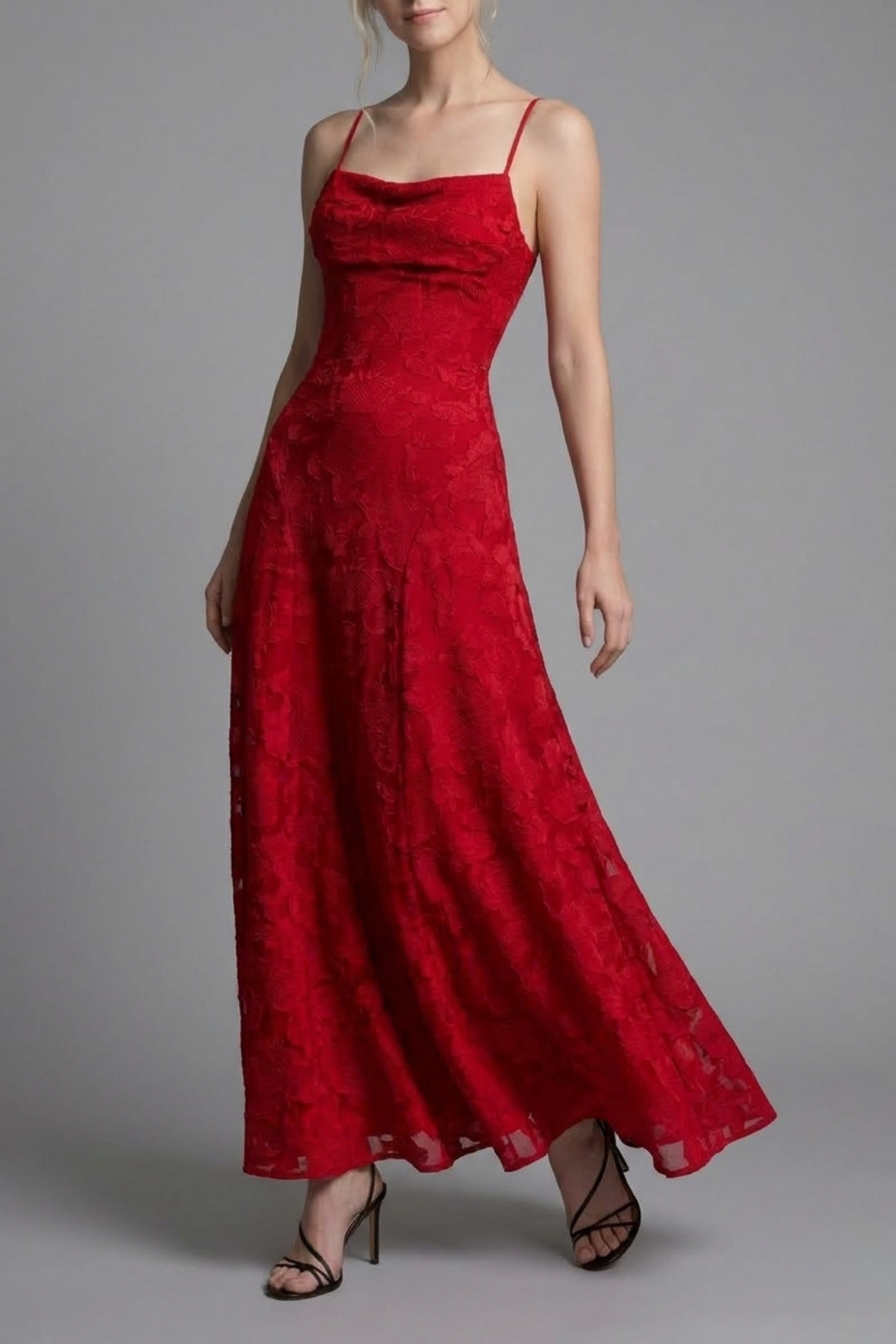 Callista Lace Spaghetti Strap Maxi Dress