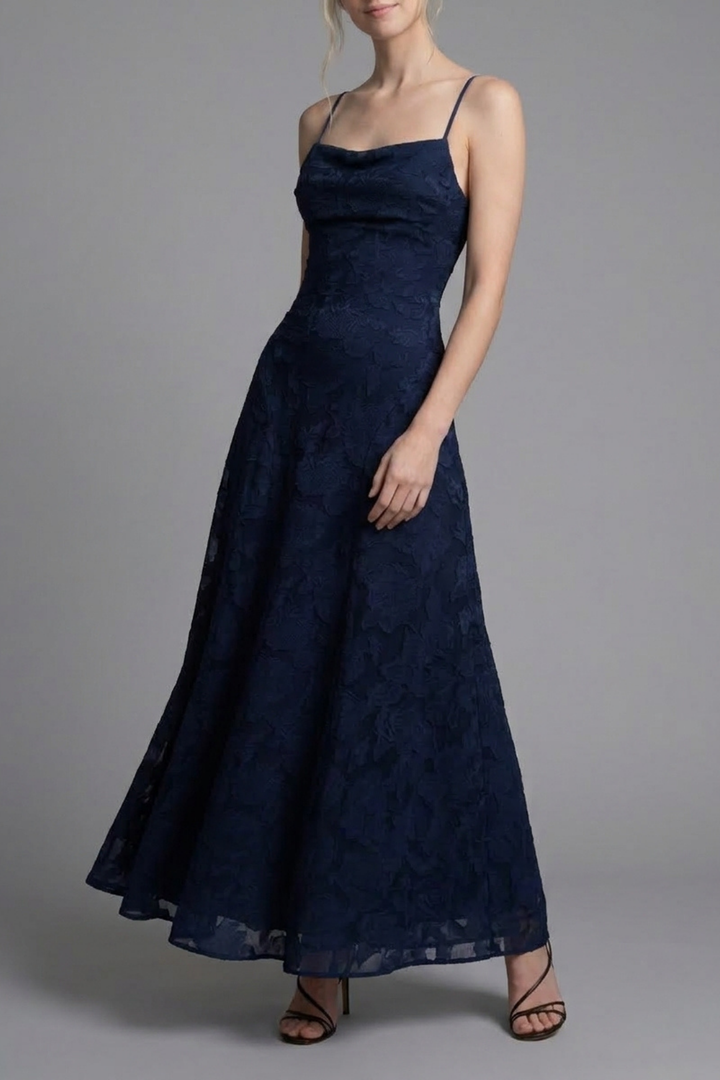 Callista Lace Spaghetti Strap Maxi Dress