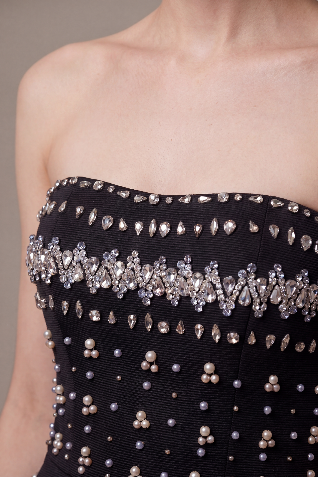 Selora Crystal Embellished A-Line Mini Dress