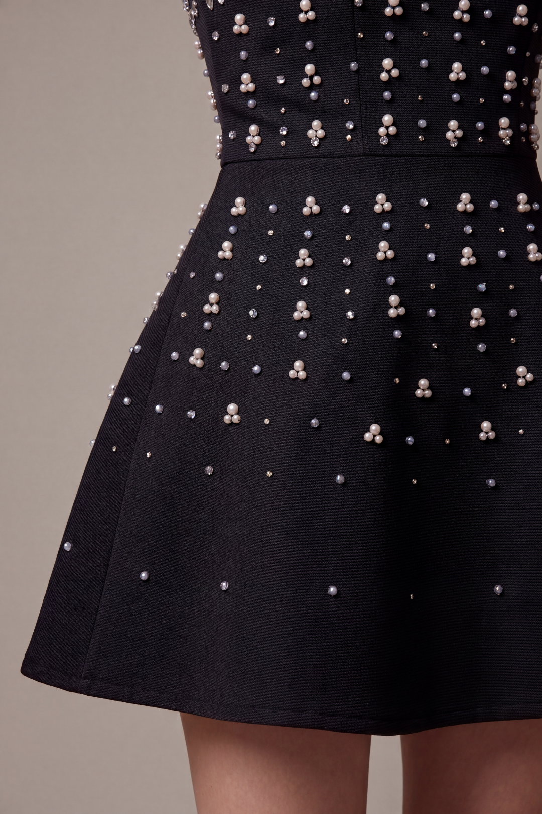 Selora Crystal Embellished A-Line Mini Dress