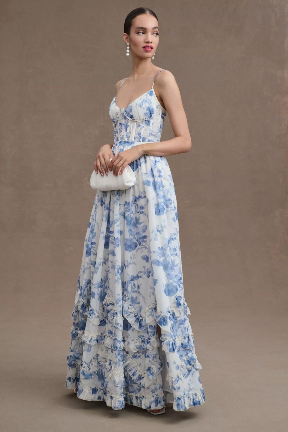 Uriel Halter Print Maxi Dress