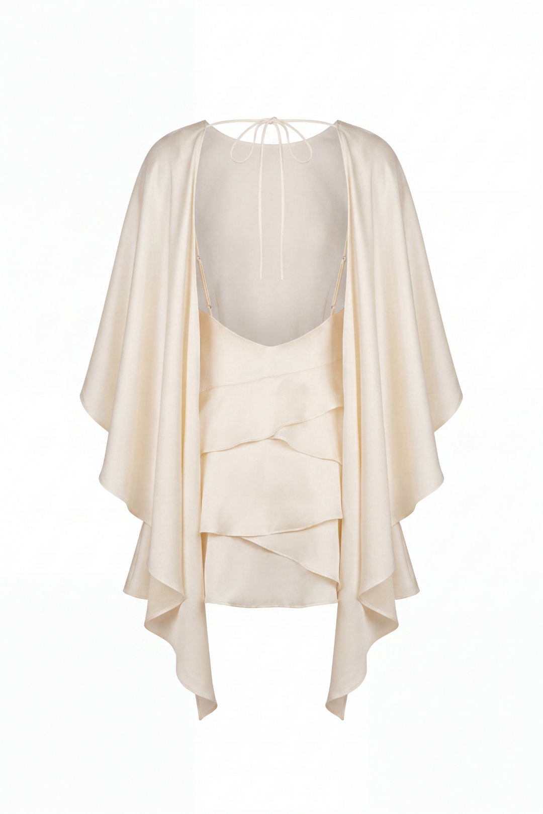 Lyna Soft Sheen Ruffled Mini Dress