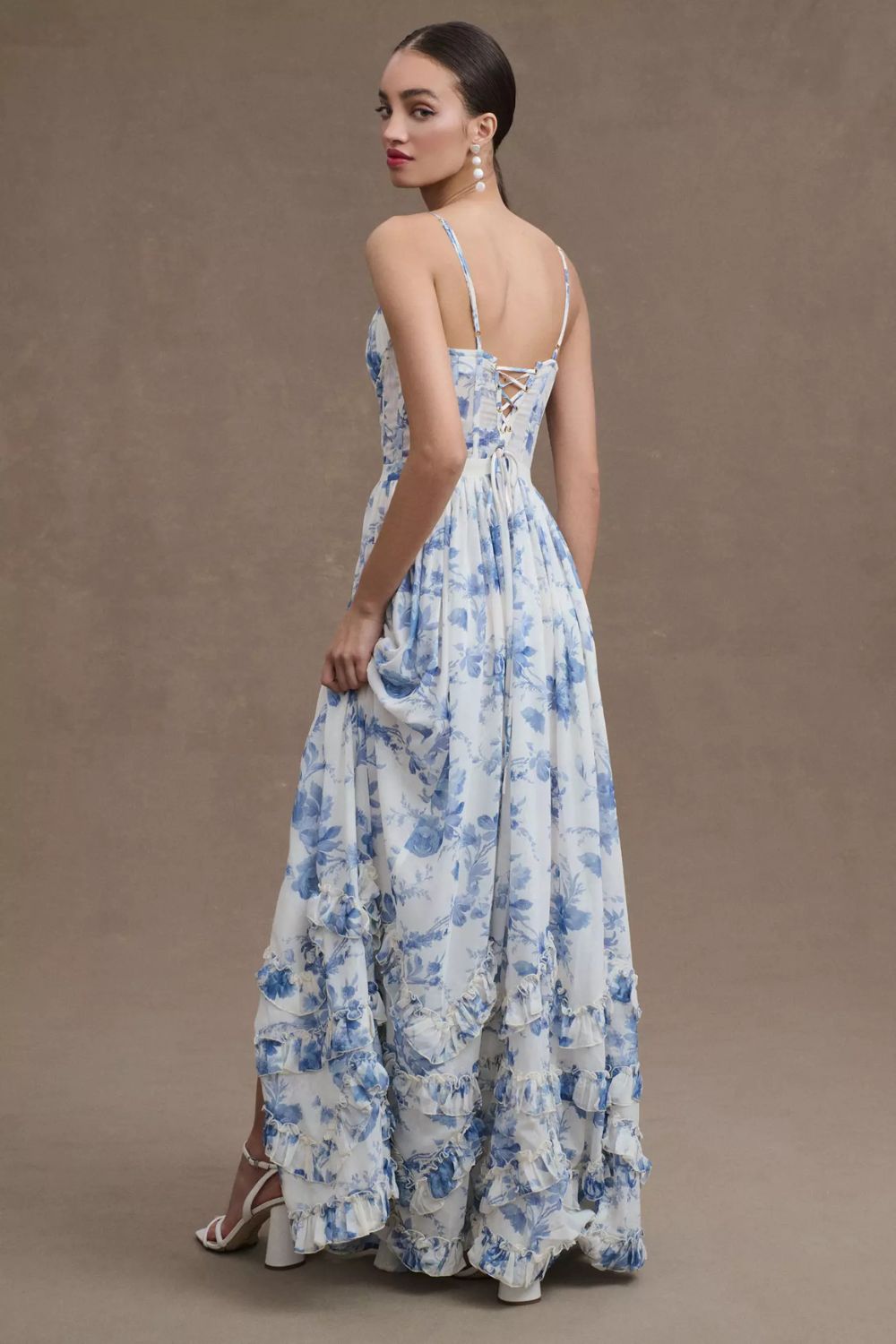 Uriel Halter Print Maxi Dress