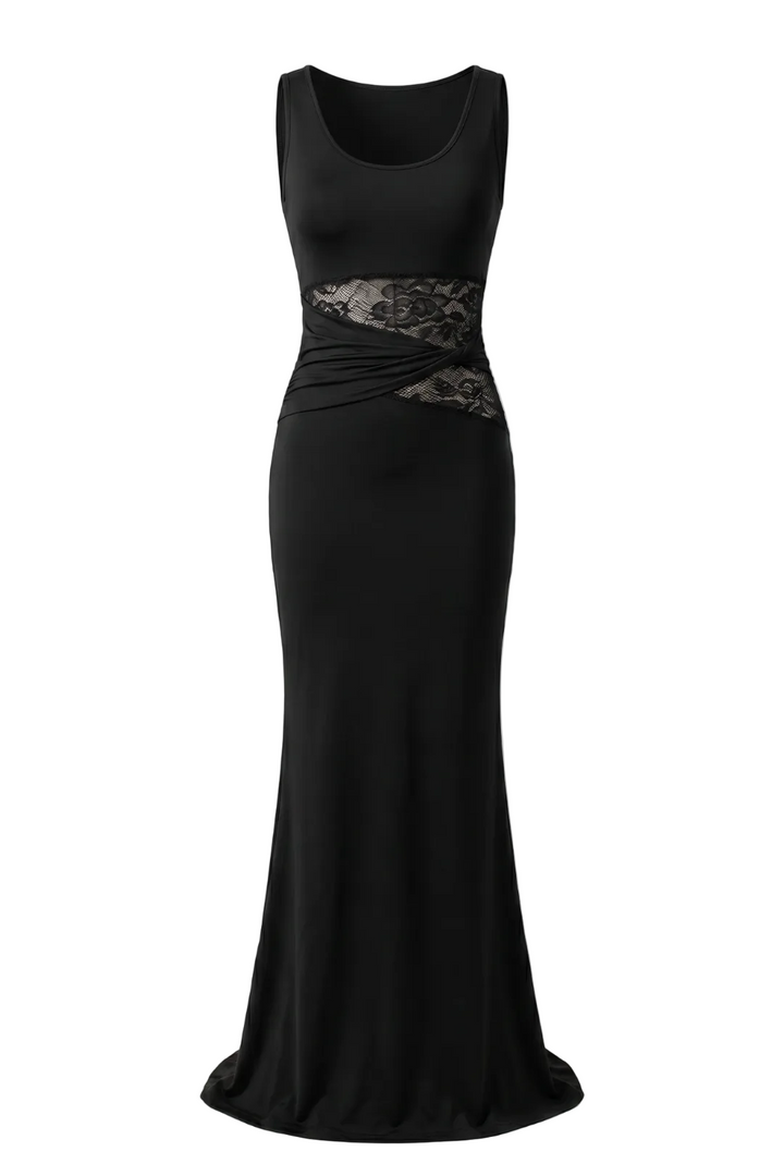 Fluxia Draped Silhouette Maxi Dress