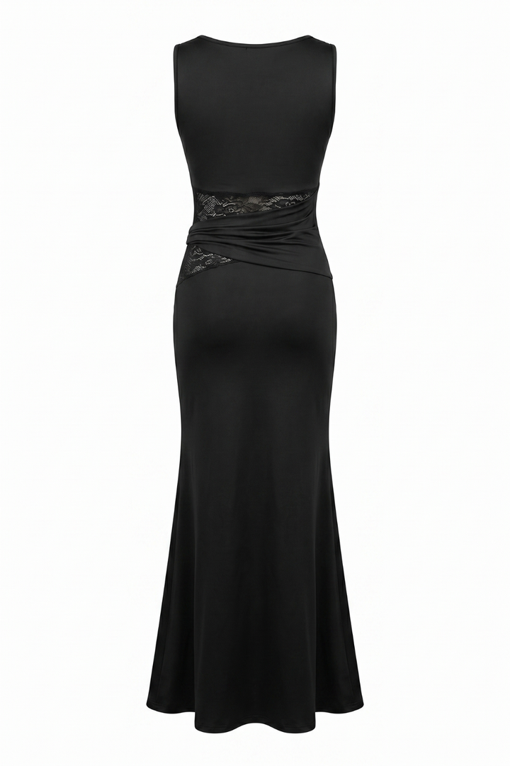 Fluxia Draped Silhouette Maxi Dress