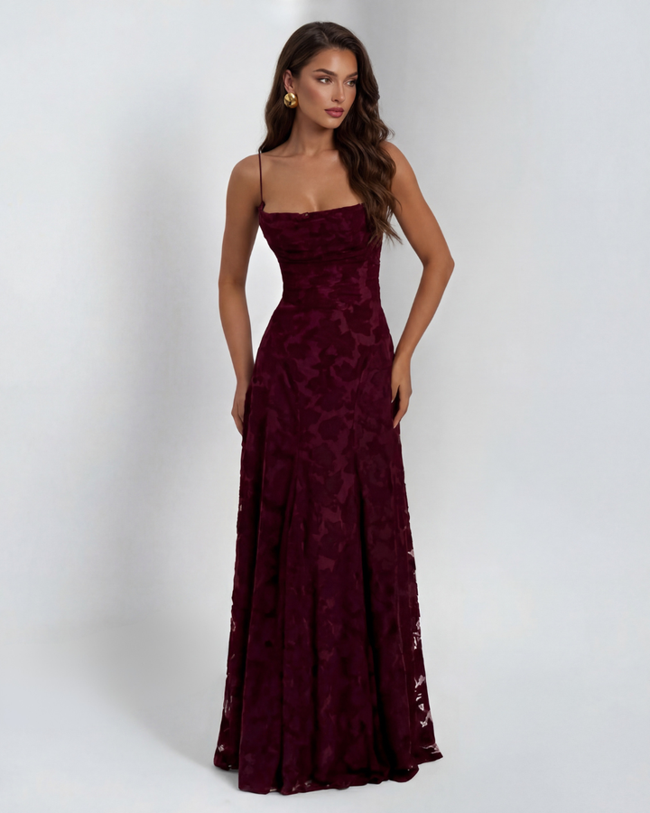 Sofia Floral Lace Maxi Gown