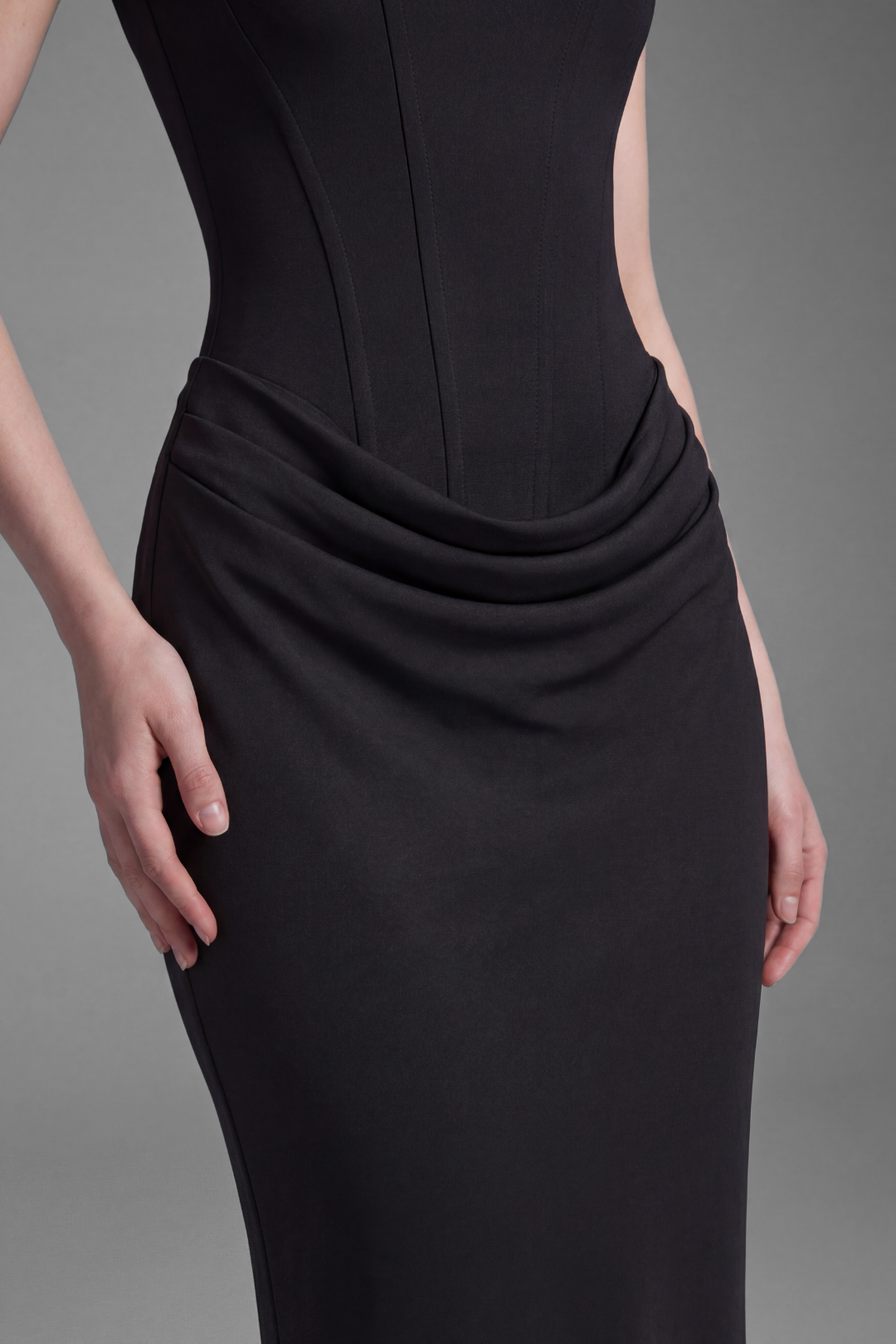 Leora Draped Maxi Gown