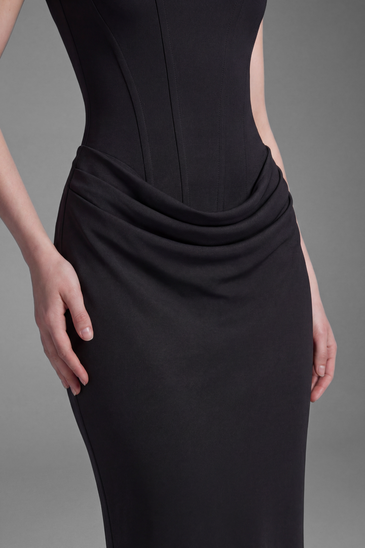 Leora Draped Maxi Gown