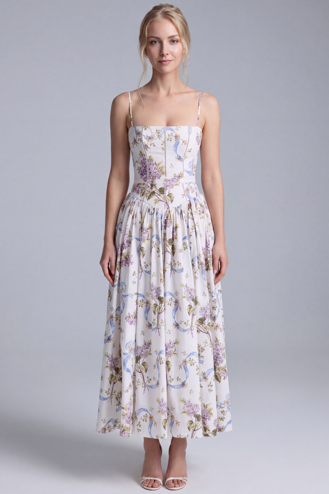 Clara Floral Print Maxi Gown