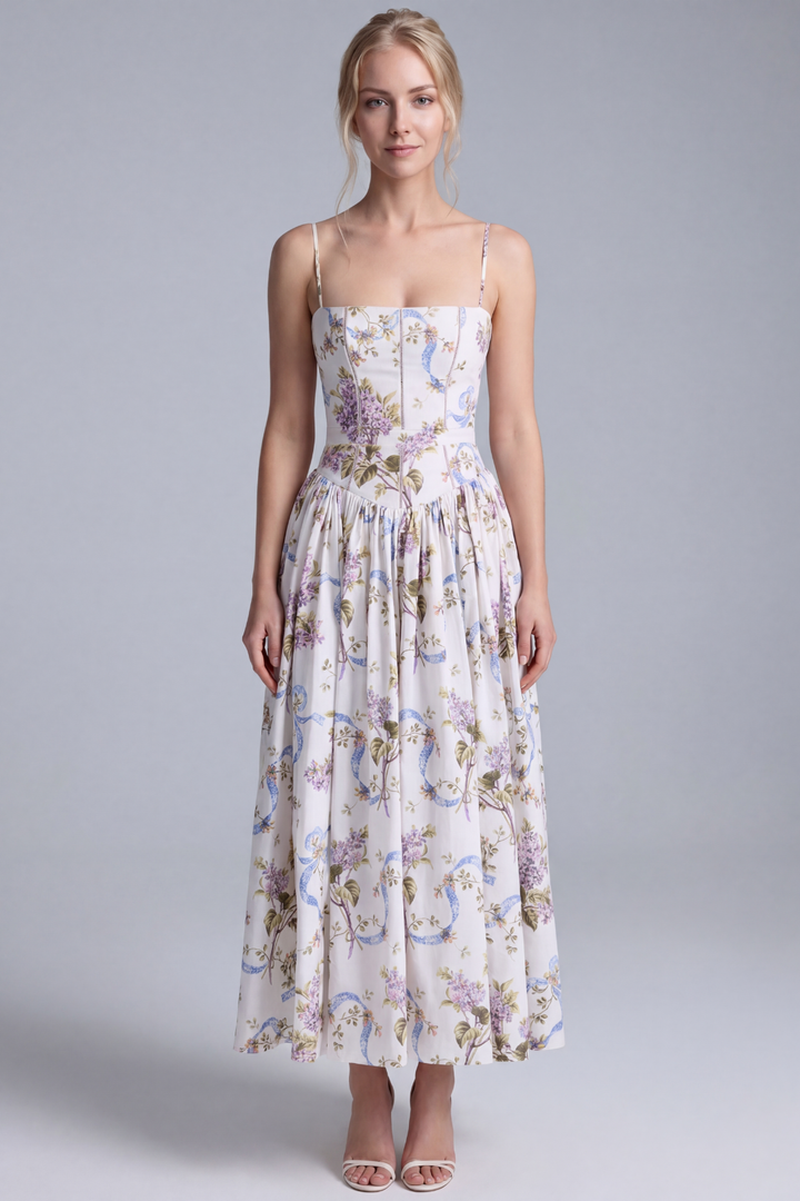 Clara Floral Print Maxi Gown