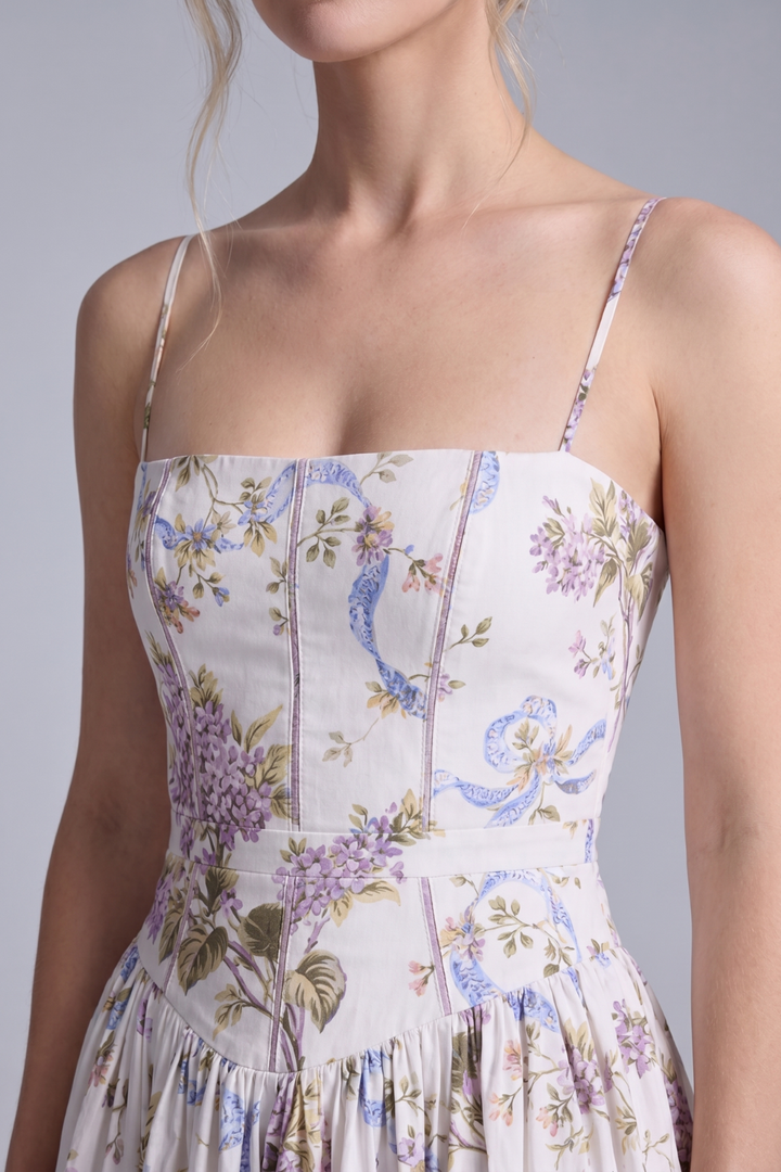 Clara Floral Print Maxi Gown
