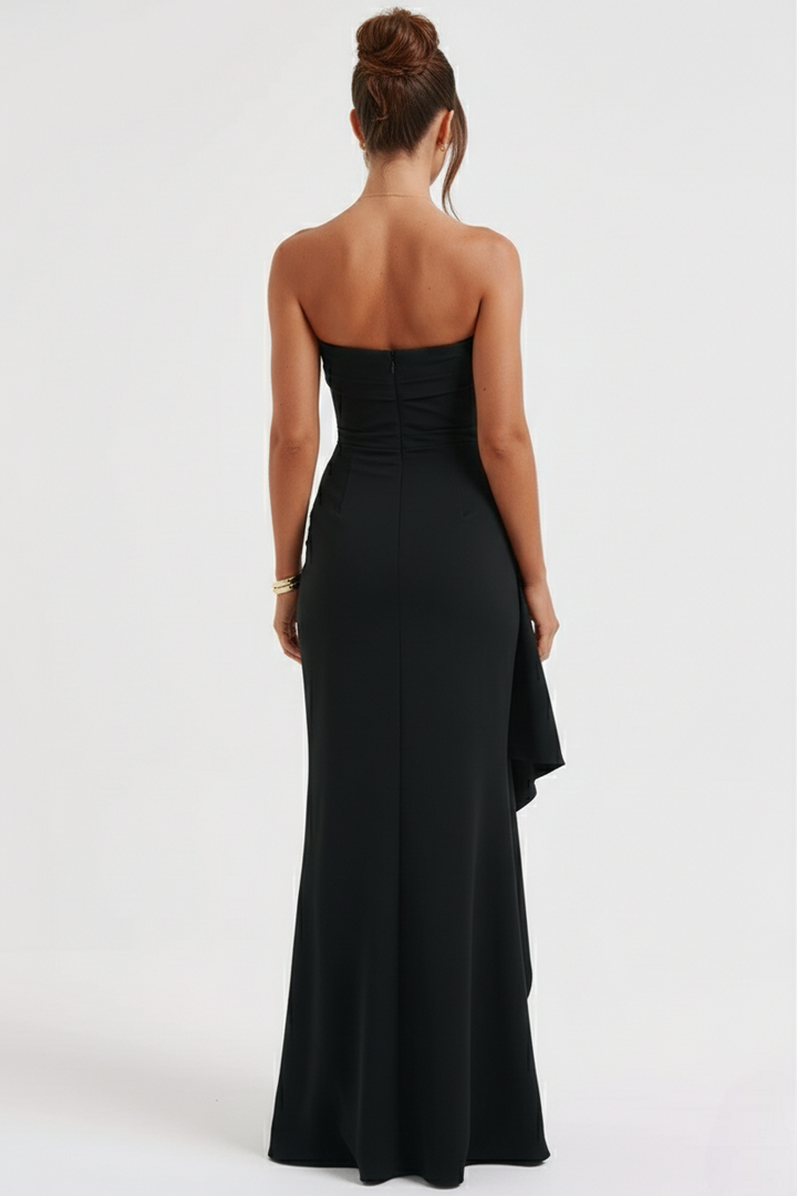 Meadow Ruched Ruffle Maxi Gown