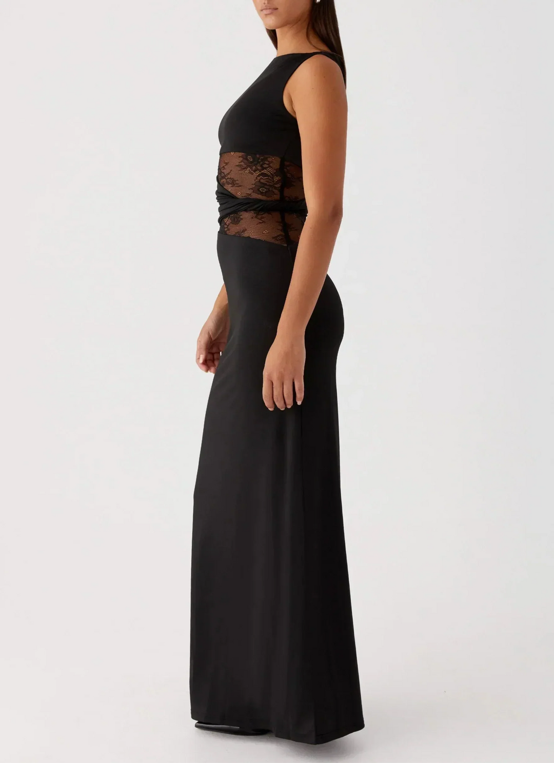 Fluxia Draped Silhouette Maxi Dress
