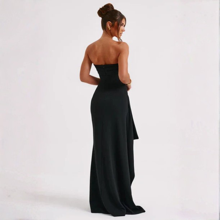 Meadow Ruched Ruffle Maxi Gown