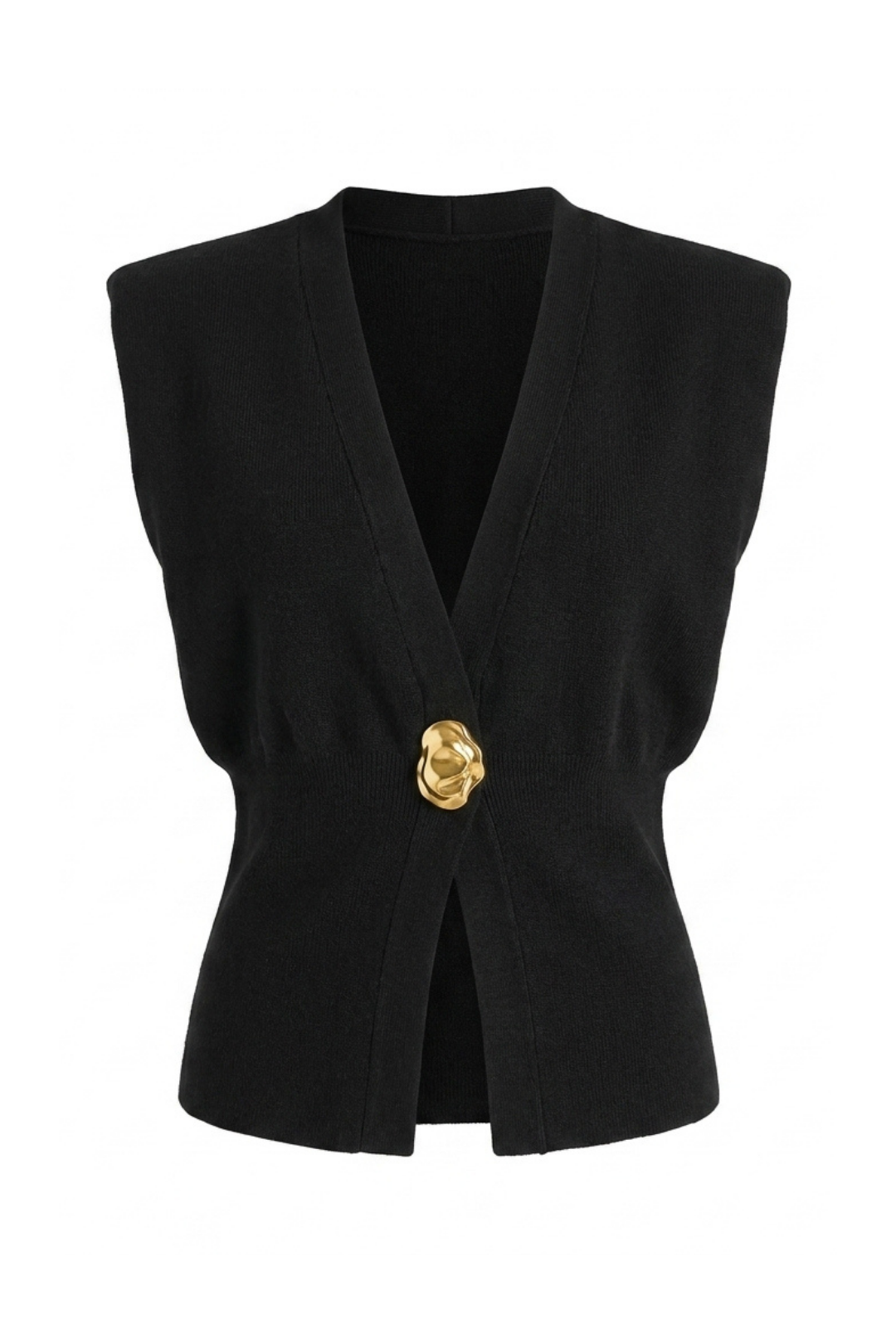 Vera V-Neck Buttoned Knit Vest