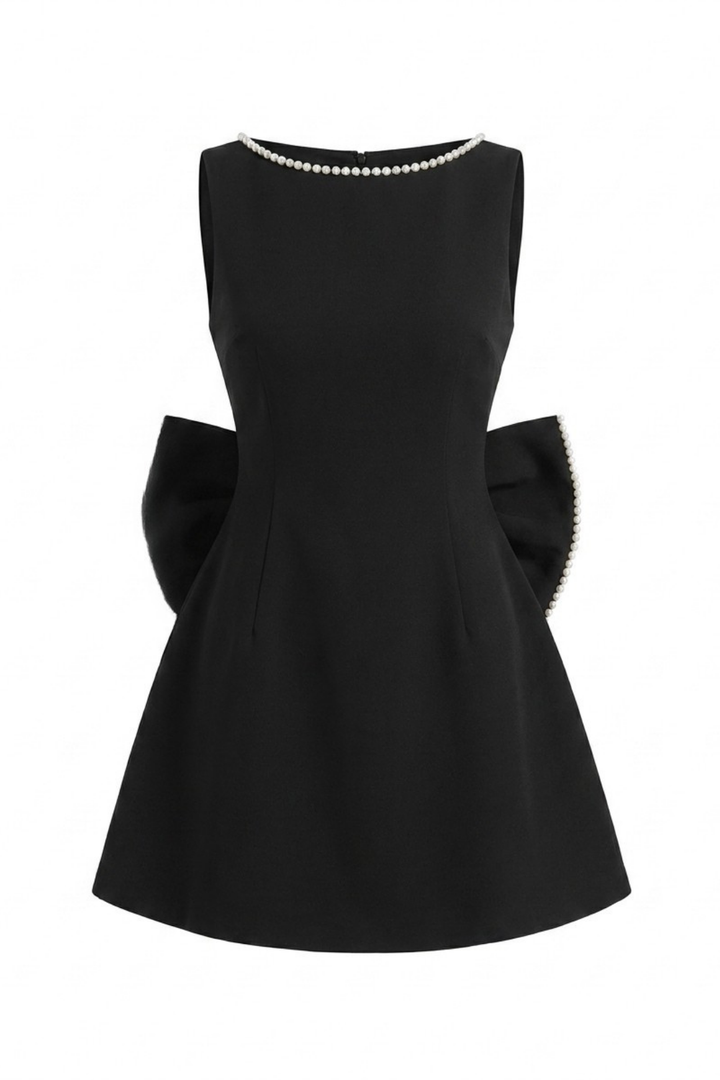 Molly Pearl Neckline Sculpted Mini Dress