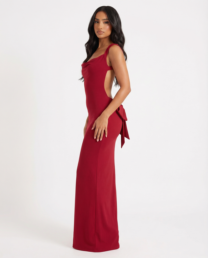 Jane Backless Open Back Maxi Gown