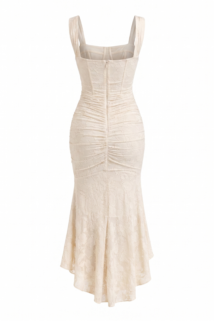 Cleo V Neck Fitted Midi Dress