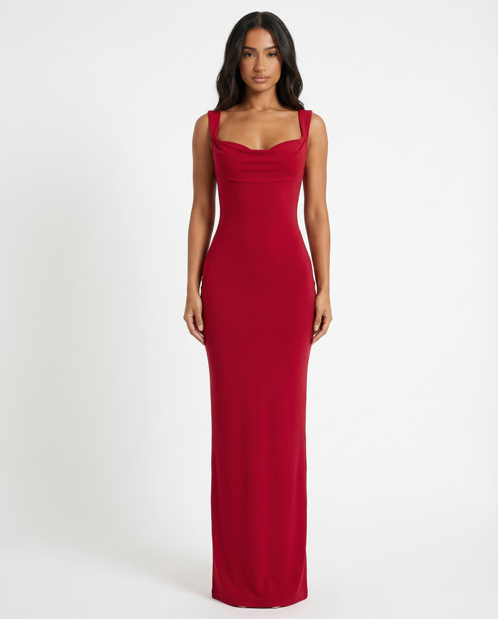 Jane Backless Open Back Maxi Gown