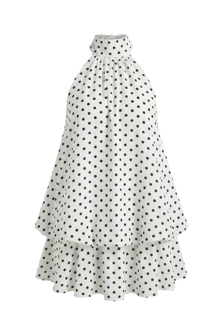 Aurel Polka Dot Halter Mini Dress