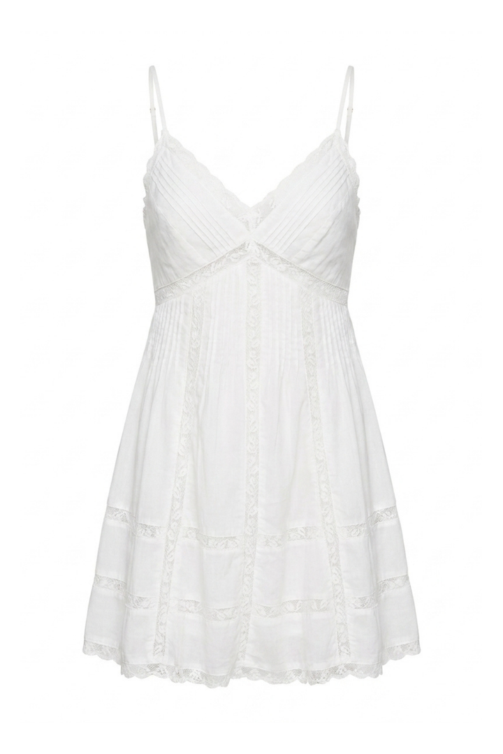 Amelie Lace Hollow Ruffle Cami Mini Dress