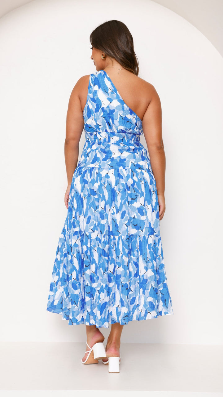 Claudia One Shoulder Tiered Floral Maxi Dress