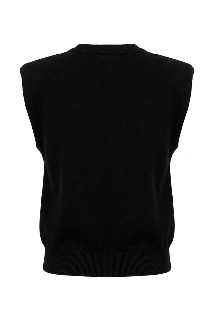 Vera V-Neck Buttoned Knit Vest