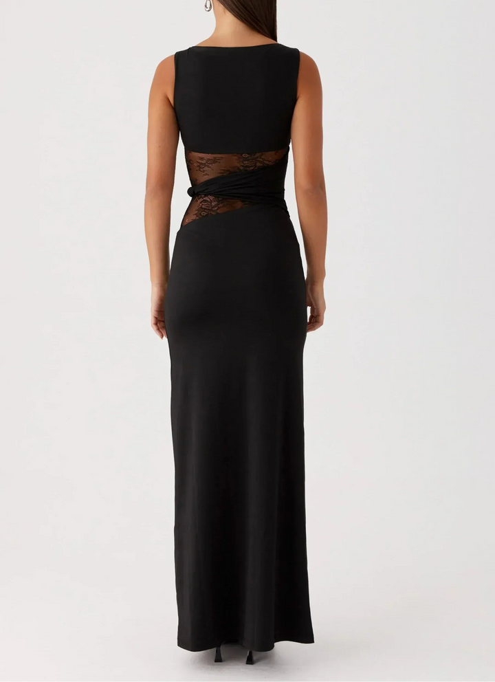 Fluxia Draped Silhouette Maxi Dress