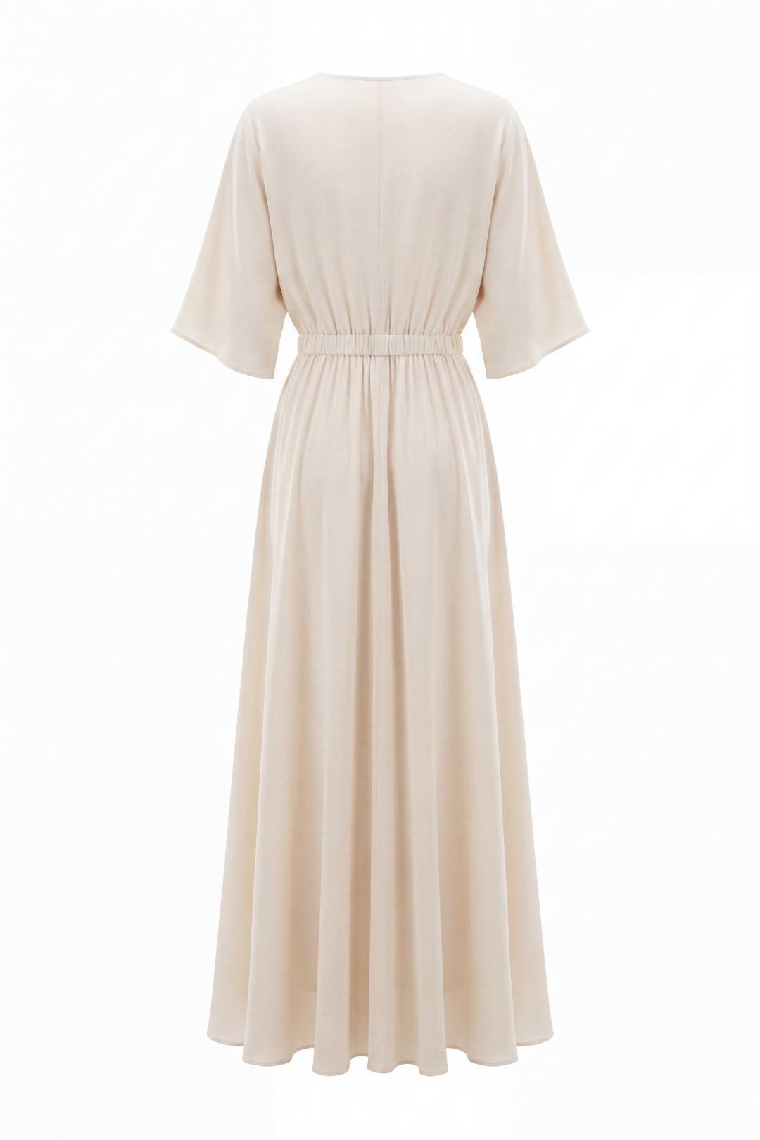 Emma Deep V Cinched Waist Maxi Dress