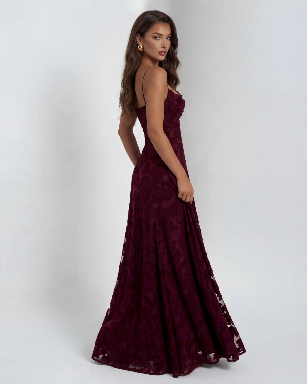 Sofia Floral Lace Maxi Gown