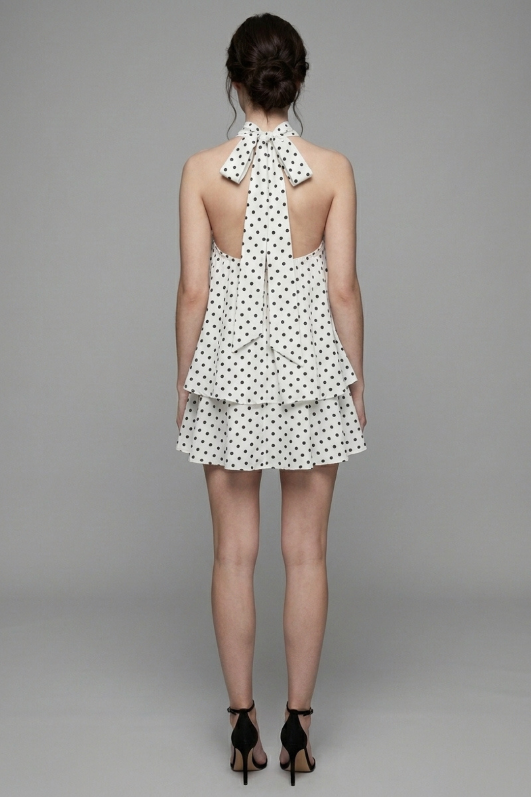 Aurel Polka Dot Halter Mini Dress
