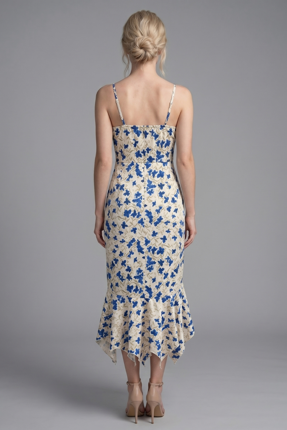 Elizabeth Floral Knotted Irregular Hem Maxi Dress