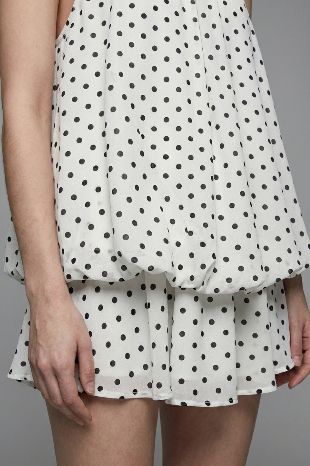 Aurel Polka Dot Halter Mini Dress