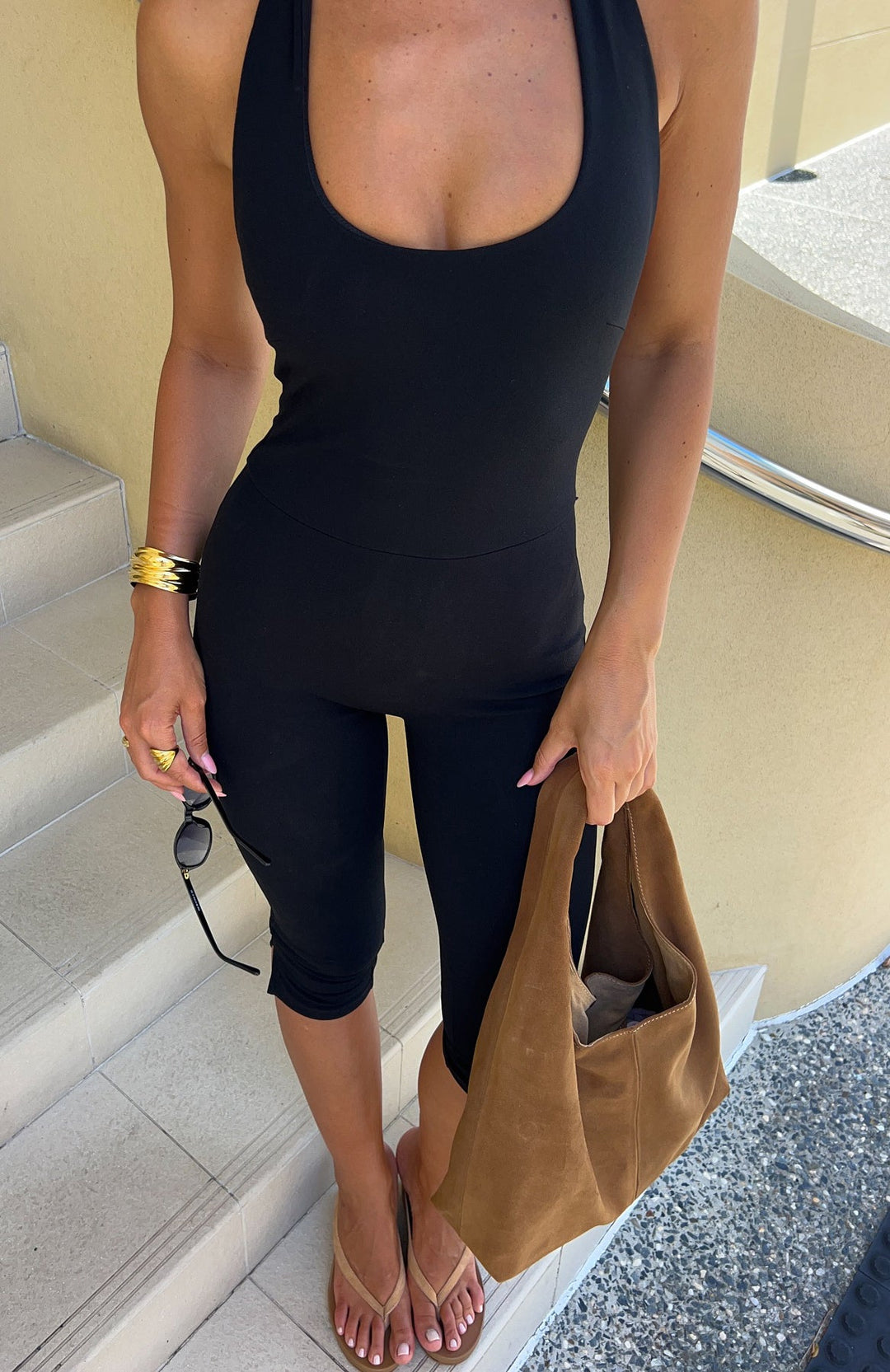 Kimi Halter Plunge Backless Jumpsuit