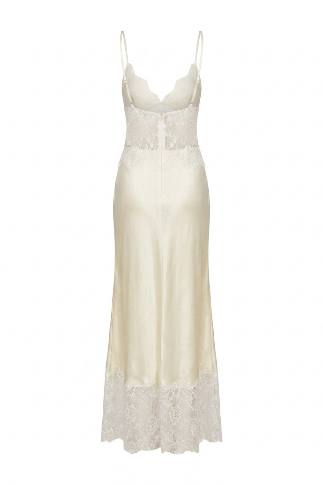 Seraphina Deep V Sheer Lace Patchwork Maxi Dress