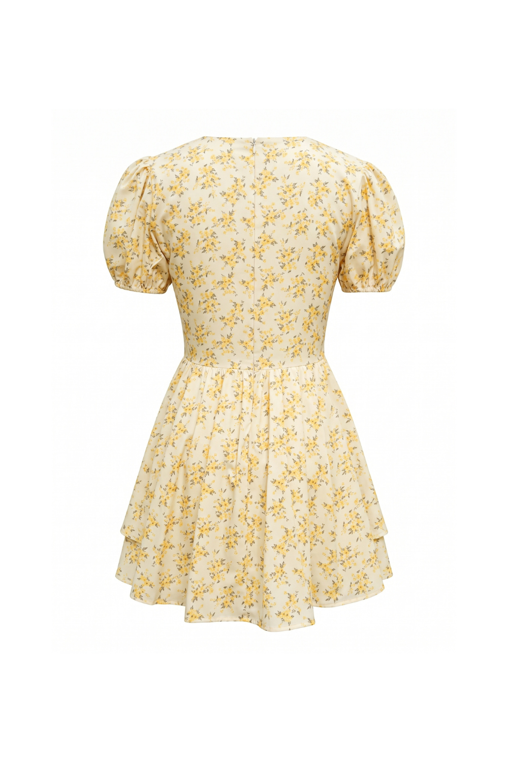 Tricia Floral Pleated V Neck Mini Dress