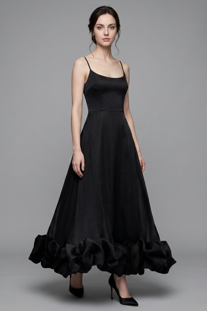 Percival Ruffle A-Line Gown