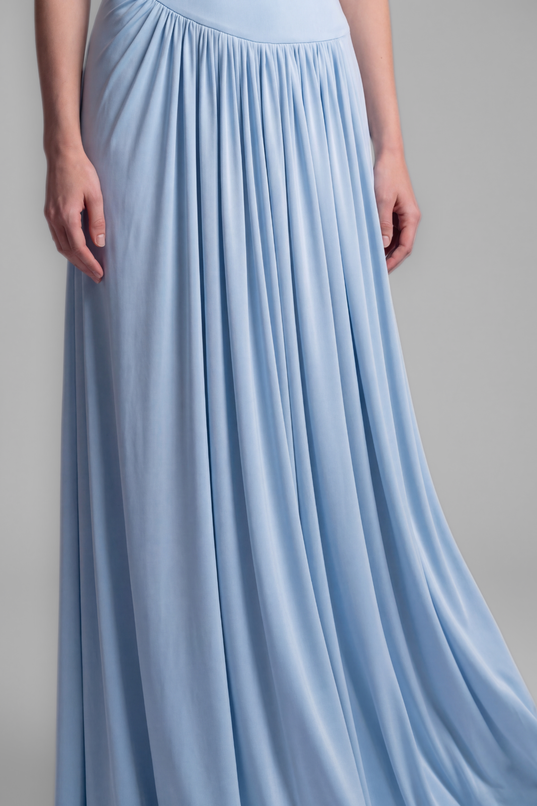 Celestia Asymmetrical Pleated Gown